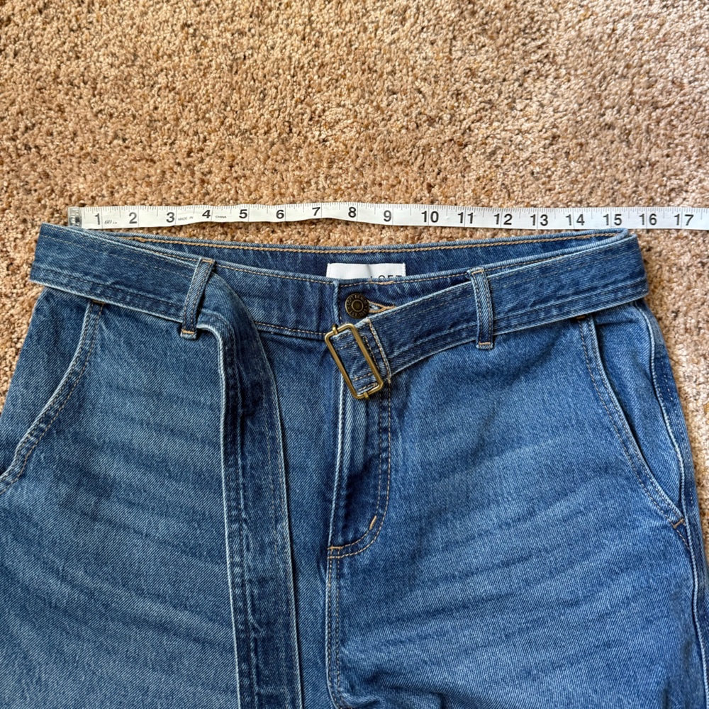 NWT LOFT Belted Wide Leg Jeans - Picture 7 of 10